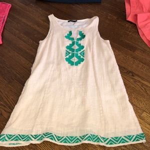 Linen embroidered dress
